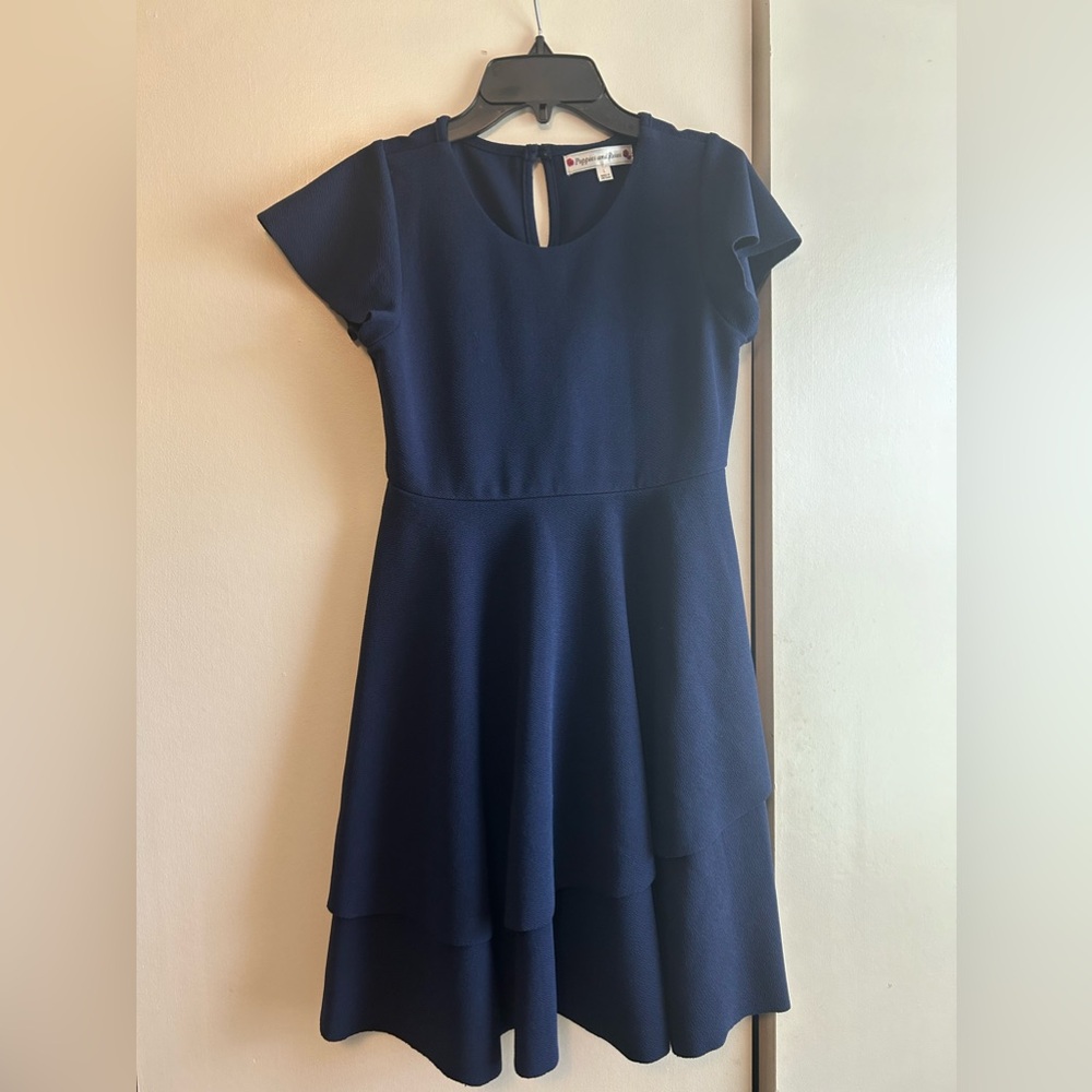 Girls navy blue  dress size large
